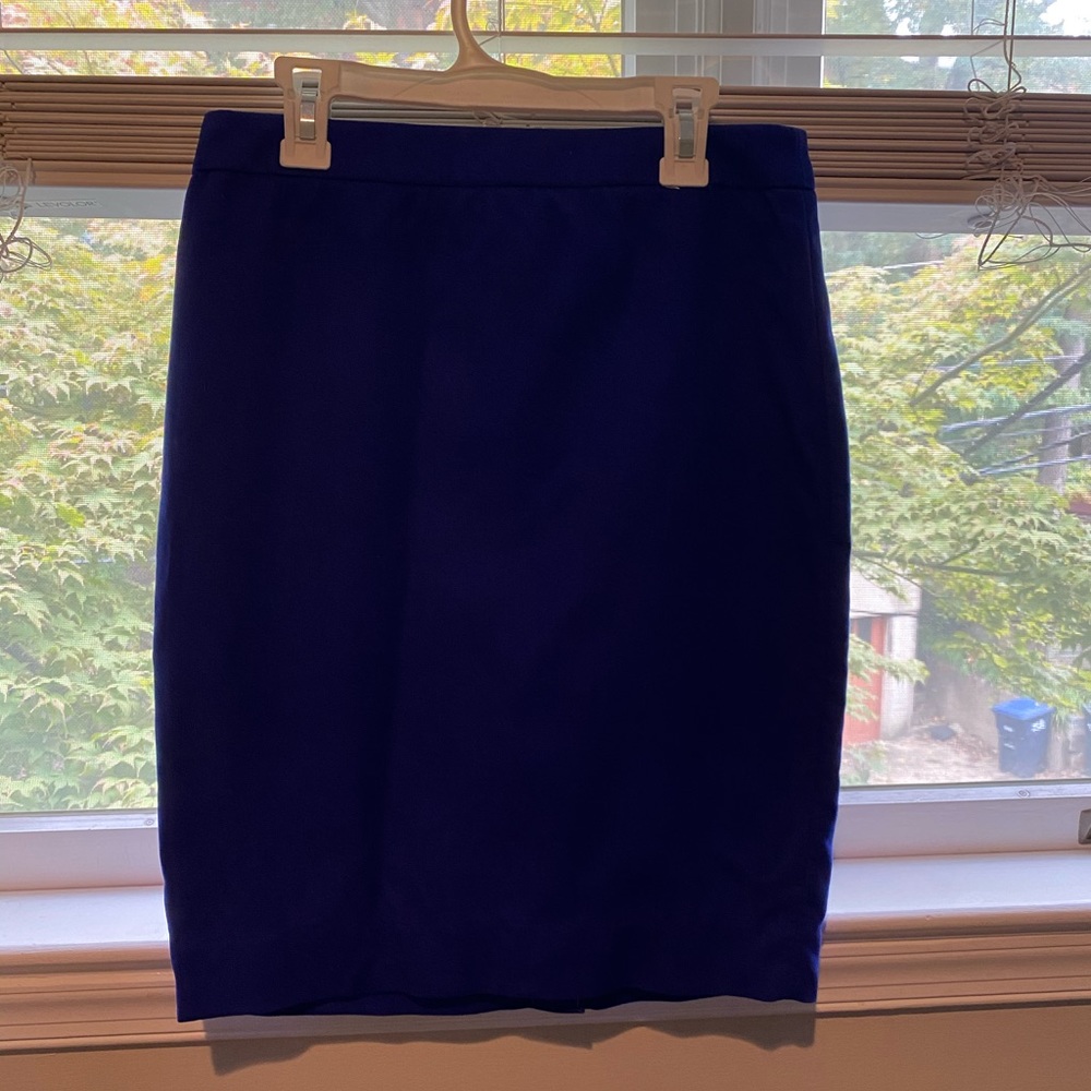 J Crew Blue Pencil Skirt